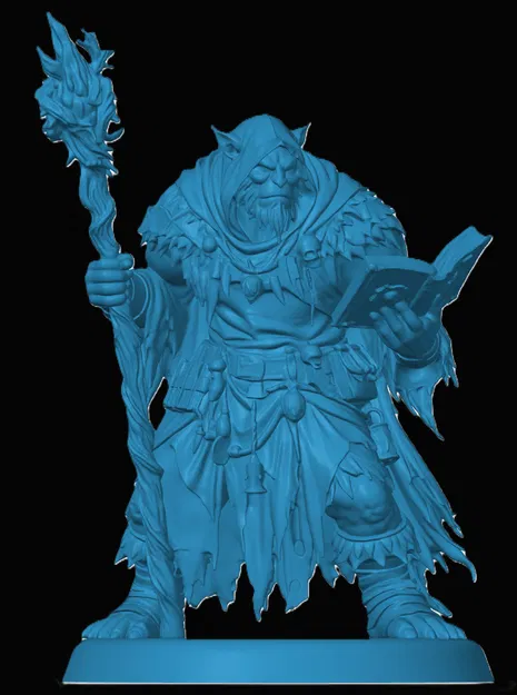 Mô hình Bugbear Wizard 3D chi tiết cho trò chơi nhập vai D&D - Image 1