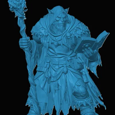 Mô hình Bugbear Wizard 3D chi tiết cho trò chơi nhập vai D&D