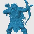 Mô hình 3D Bugbear Ranger cho trò chơi nhập vai D&D - Thumbnail 3