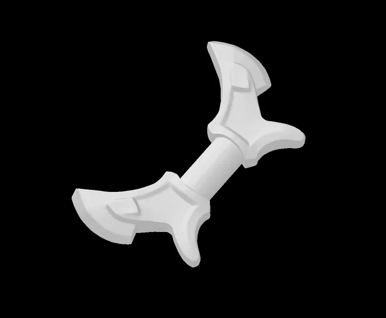 Mẫu vũ khí lưỡi dao kép 3D tương thích với LEGO minifigure - Image 1