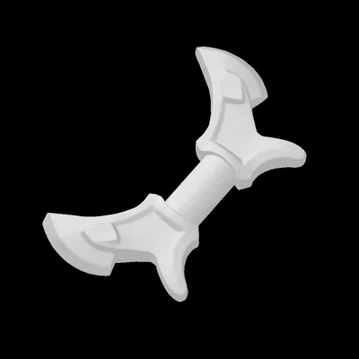 Mẫu vũ khí lưỡi dao kép 3D tương thích với LEGO minifigure