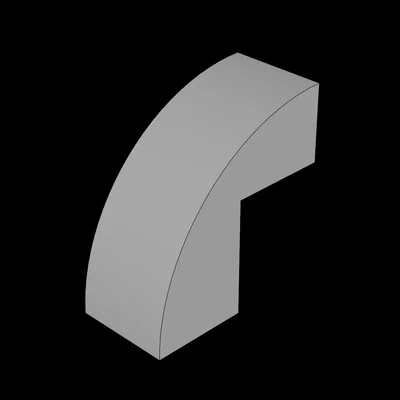 Mảnh ghép Lego tương thích 2x1x1.667 thiết kế bề mặt cong