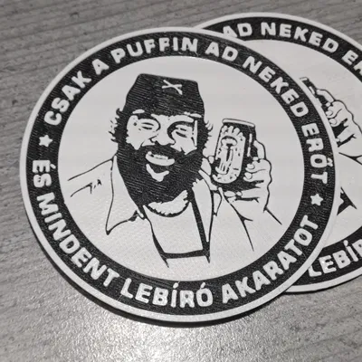 Đế lót ly 3D Only the Puffin - Phụ kiện độc đáo cho tín đồ Bud Spencer