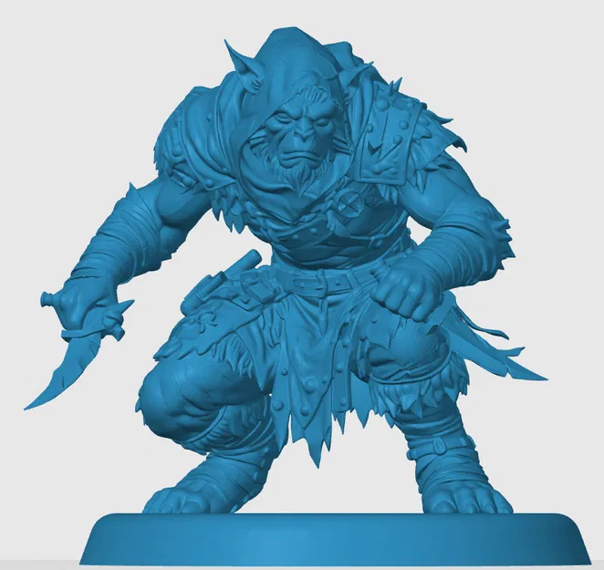 Mô hình 3D Bugbear Rogue - Nhân vật Kẻ trộm cho game RPG, D&D - Image 3