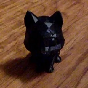 Mô hình chú chó/chó chăn cừu Đức phong cách low poly dễ thương