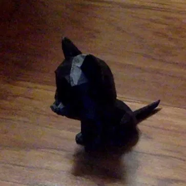 Mô hình chú chó/chó chăn cừu Đức phong cách low poly dễ thương