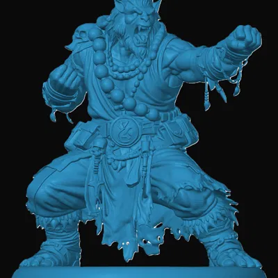 Mô hình Bugbear Monk 3D cho D&D và Tabletop RPG