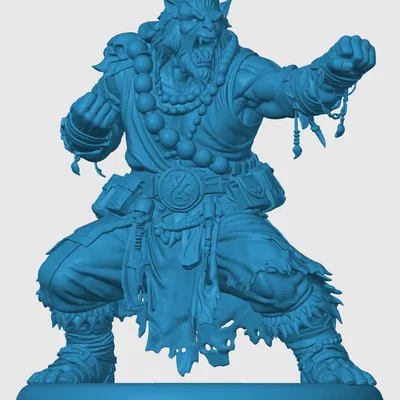 Mô hình Bugbear Monk 3D cho D&D và Tabletop RPG