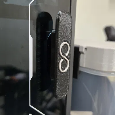 Tay cầm cửa nắp máy in Elegoo Centauri Carbon kèm Logo