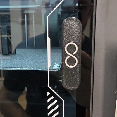 Tay cầm cửa nắp máy in Elegoo Centauri Carbon kèm Logo