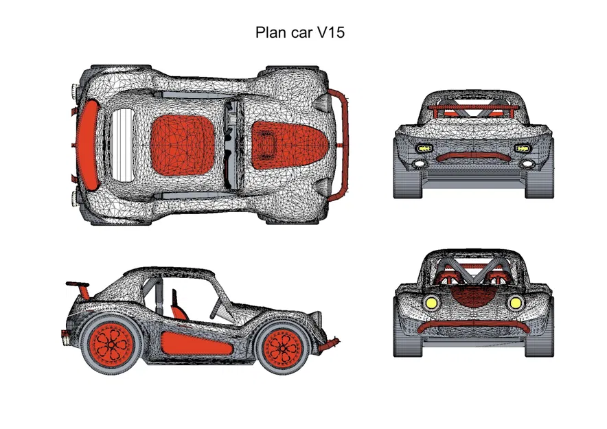 Mô hình xe đua địa hình Car V15 - File in 3D chất lượng cao - Image 2