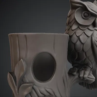 Ống cắm bút hình cú mèo - Owl Vase