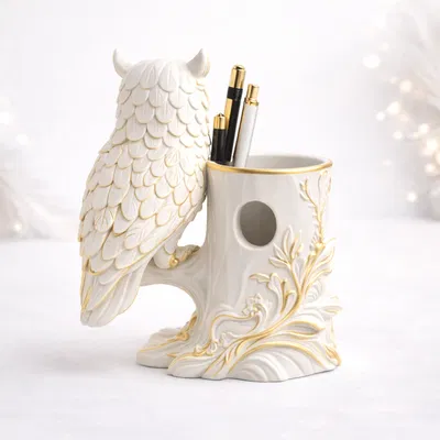 Ống cắm bút hình cú mèo - Owl Vase