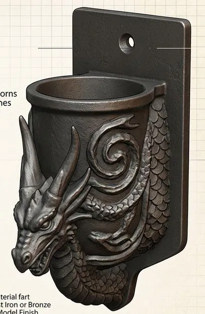 Giá treo đồ gắn tường hình rồng - Image 1