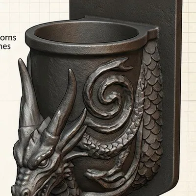 Giá treo đồ gắn tường hình rồng