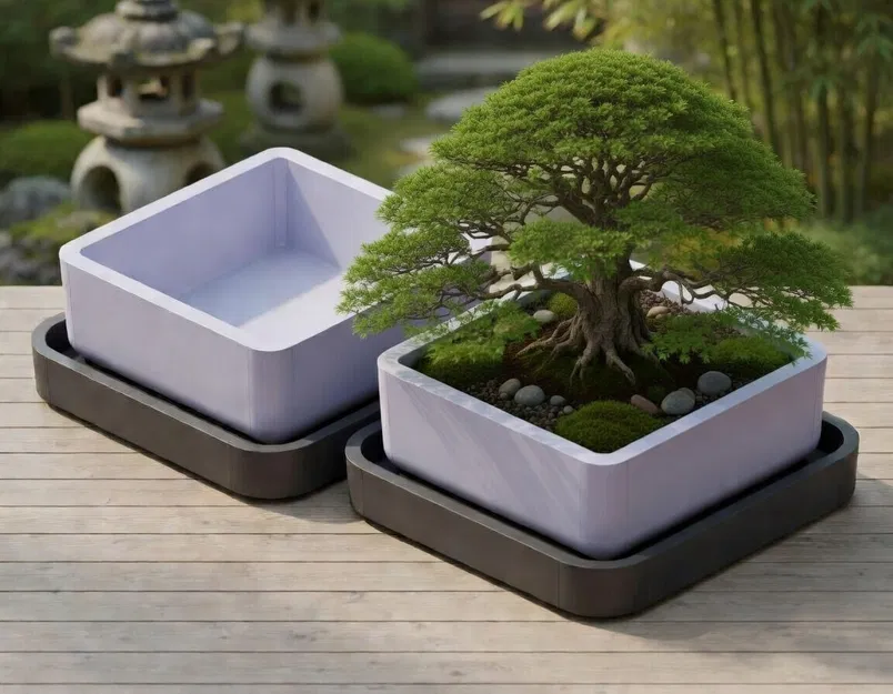 Bộ chậu Bonsai hoàn chỉnh (Thiết kế thủ công, không dùng AI) - Image 1