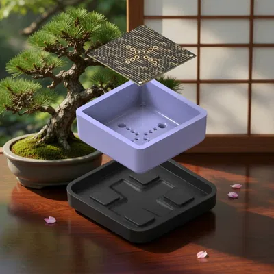 Bộ chậu Bonsai hoàn chỉnh (Thiết kế thủ công, không dùng AI)