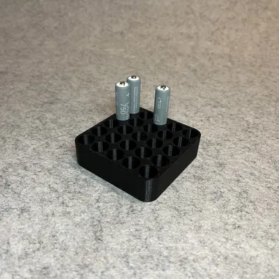 Khay 3D đựng pin AAA gọn gàng (chứa 25 viên)