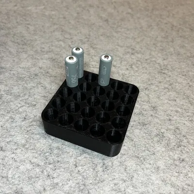 Khay 3D đựng pin AAA gọn gàng (chứa 25 viên)