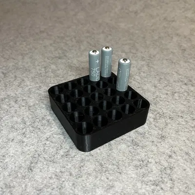 Khay 3D đựng pin AAA gọn gàng (chứa 25 viên)