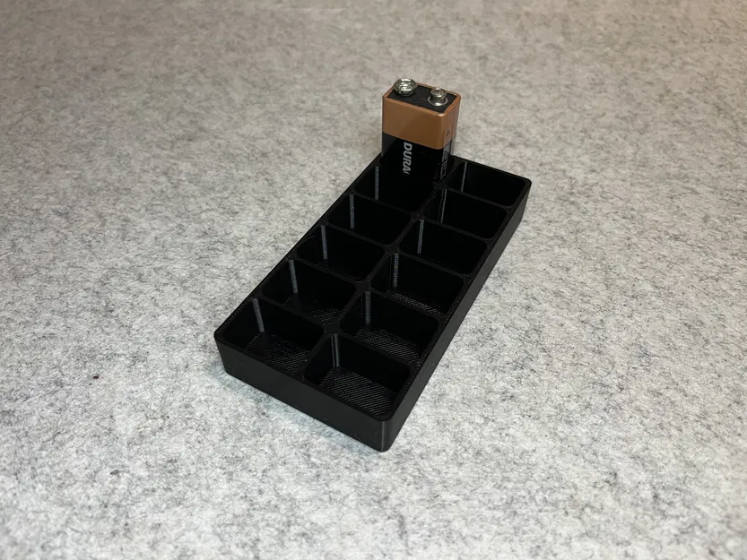 Khay Đựng Pin 9V (Battery Stand) In 3D Gọn Gàng Cho 12 Viên - Image 1