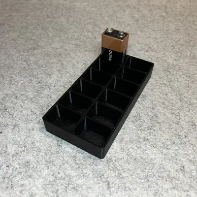 Khay Đựng Pin 9V (Battery Stand) In 3D Gọn Gàng Cho 12 Viên