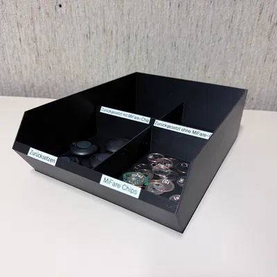 Khay Đựng Đồ Đa Năng 4 Ngăn Có Nhãn Dán - Giải Pháp Sắp Xếp Thông Minh