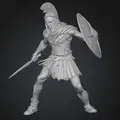 Mô hình Chiến binh Spartan (Spartan Warrior) dũng mãnh in 3D - Thumbnail 1