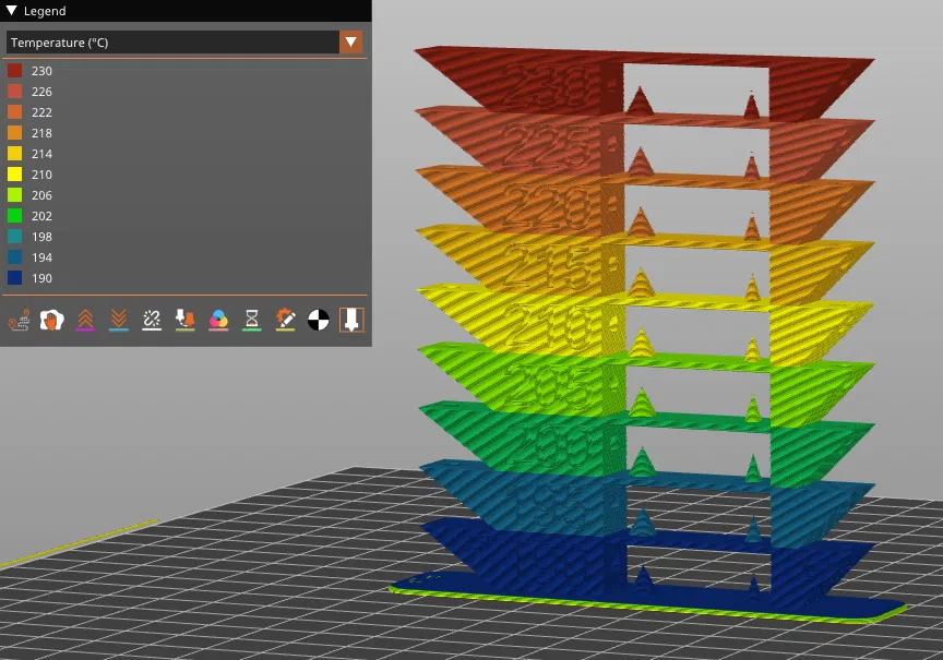 Tháp hiệu chuẩn nhiệt độ PLA (190°C – 230°C) – Creality Ender-3 V3 SE - Image 1
