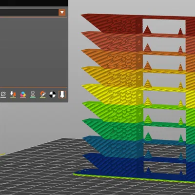 Tháp hiệu chuẩn nhiệt độ PLA (190°C – 230°C) – Creality Ender-3 V3 SE