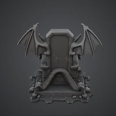 Tượng Dragon Throne – Ngai vàng Vua Rồng phong cách Dark Fantasy