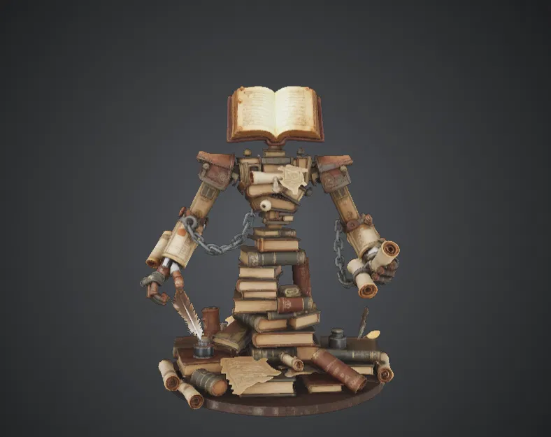 Living Library Golem – Thủ Vệ Giả Làm Từ Sách Cổ - Image 1