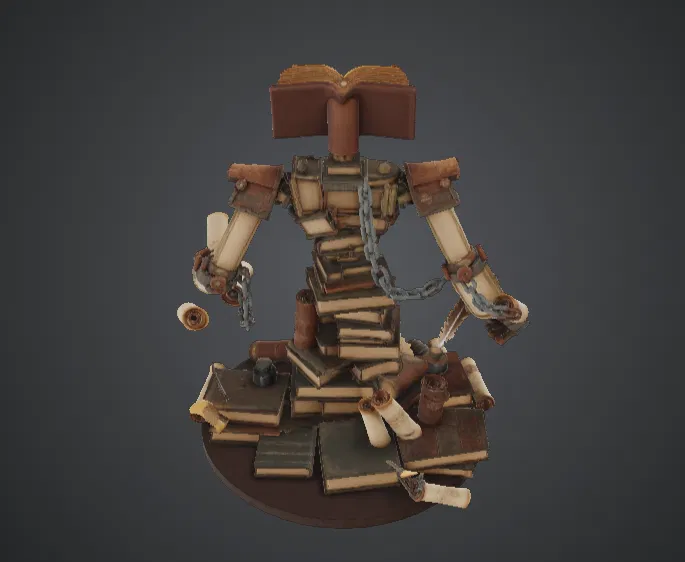 Living Library Golem – Thủ Vệ Giả Làm Từ Sách Cổ - Image 3