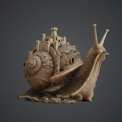 Snail Castle Fortress – Mô hình lâu đài ốc sên huyền ảo