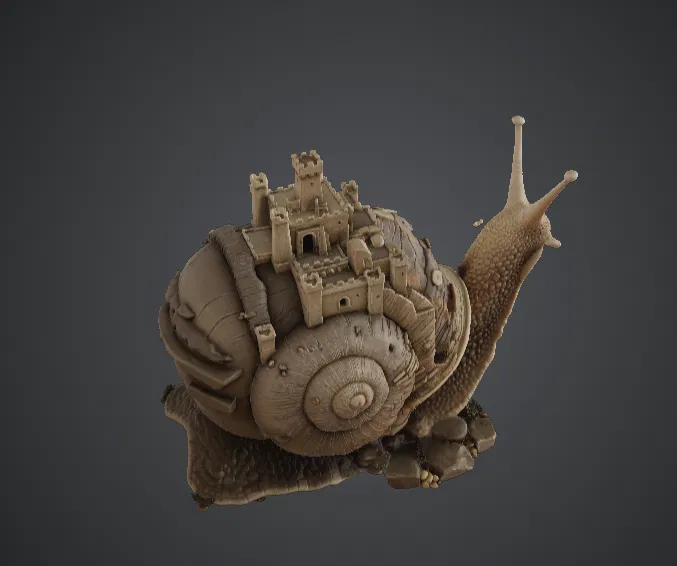 Snail Castle Fortress – Mô hình lâu đài ốc sên huyền ảo - Image 2