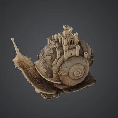 Snail Castle Fortress – Mô hình lâu đài ốc sên huyền ảo