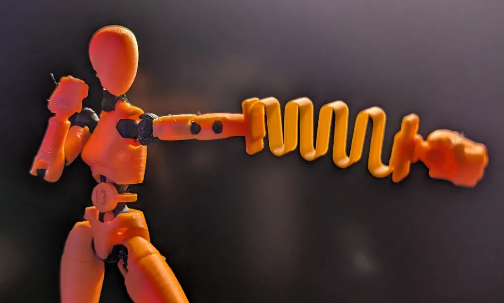 Mô hình tay lò xo co giãn Extendo Arm Carbon 13 cho Action Figure - Image 1