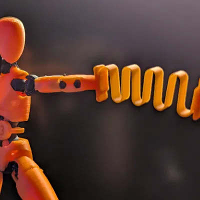 Mô hình tay lò xo co giãn Extendo Arm Carbon 13 cho Action Figure