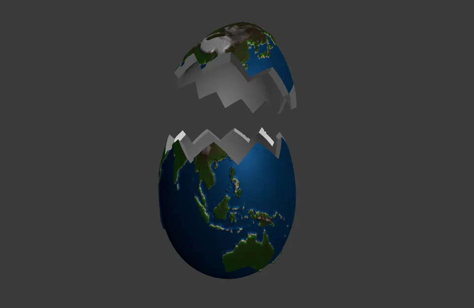 Mô hình hộp đựng hình quả trứng địa cầu độc đáo in 3D - Image 1