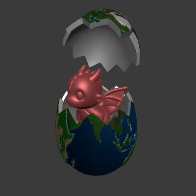 Mô hình hộp đựng hình quả trứng địa cầu độc đáo in 3D