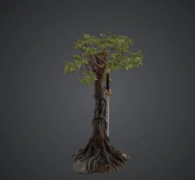 Kiếm Trong Gốc Cây Cổ Thụ – Mô hình giả tưởng Excalibur - Image 2