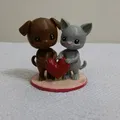 Cặp đôi Chó và Mèo đáng yêu - Tượng trái tim Valentine - Thumbnail 4