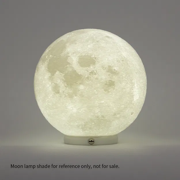 Chụp đèn hình mặt trăng kèm đế - Image 1