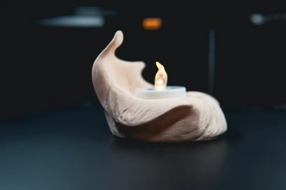 Elven Oak - Đế nến trà LED phong cách hữu cơ - Image 2