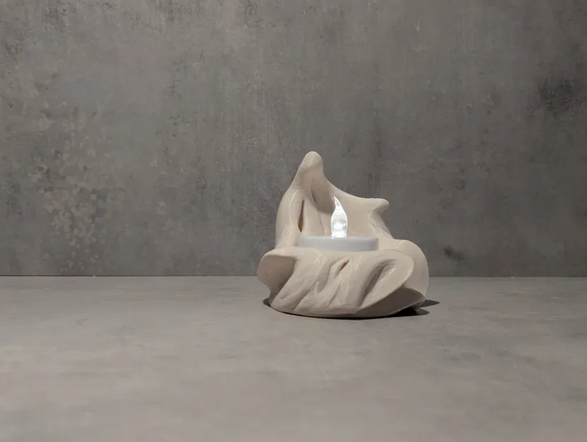 Elven Oak - Đế nến trà LED phong cách hữu cơ - Image 3