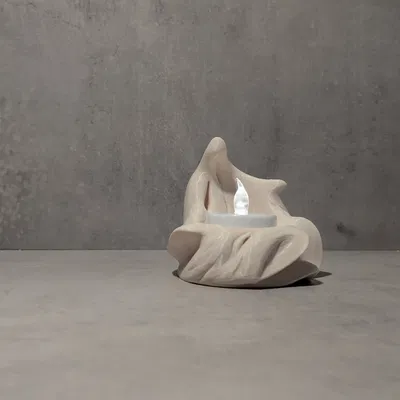 Elven Oak - Đế nến trà LED phong cách hữu cơ