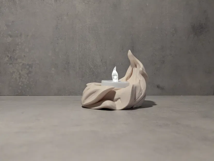 Elven Oak - Đế nến trà LED phong cách hữu cơ - Image 5