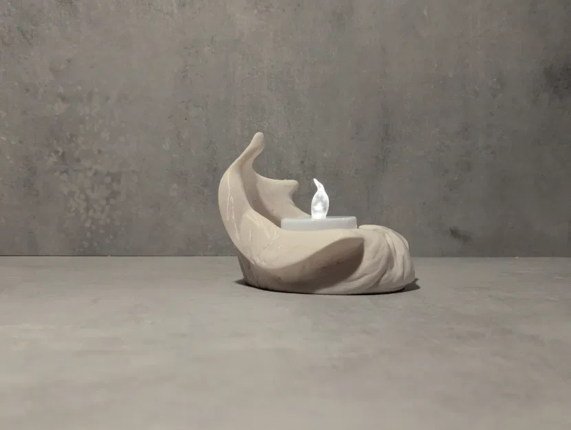 Elven Oak - Đế nến trà LED phong cách hữu cơ - Image 6