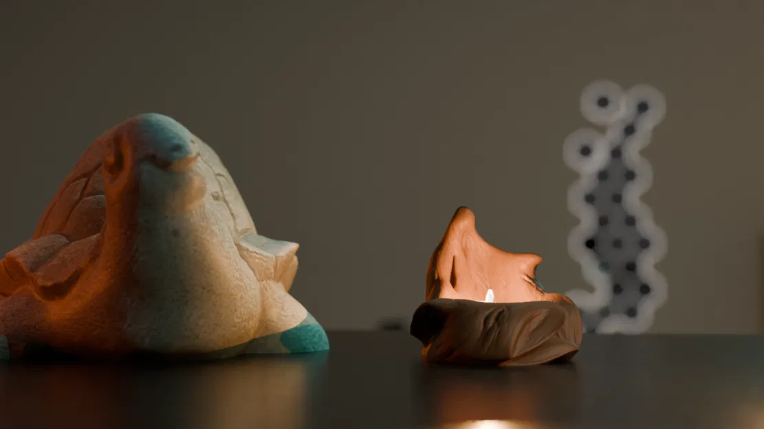 Elven Oak - Đế nến trà LED phong cách hữu cơ - Image 7