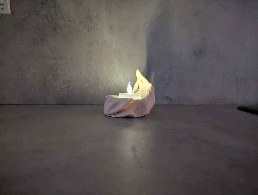 Elven Oak - Đế nến trà LED phong cách hữu cơ - Image 8